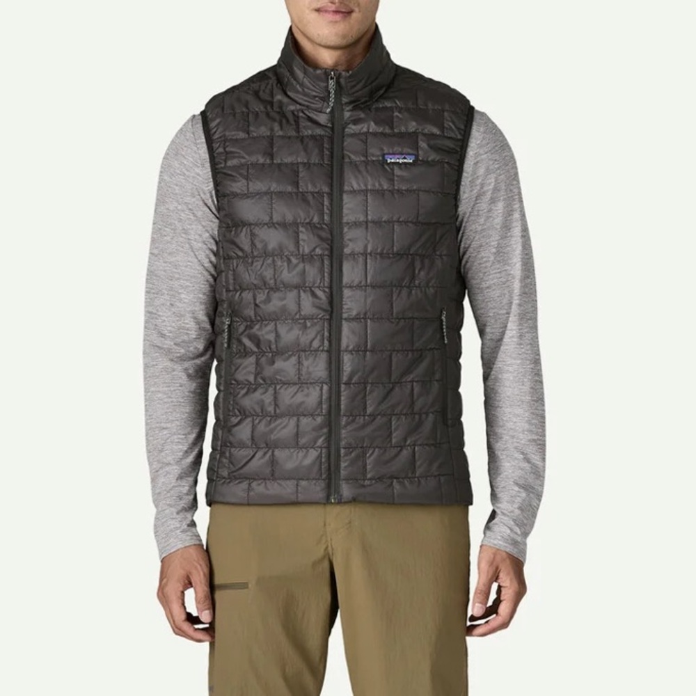 Patagonia Men's Nano Puff Quilted Vest in Black